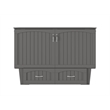 Nantucket Full Wood Size Murphy Bed Chest w/ Mattress & Built-in Charger in Gray