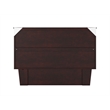 Monroe Solid Wood Frame Full Size Murphy Bed Chest with Mattress in Espresso