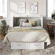 Monroe Solid Wood Frame Full Size Murphy Bed Chest with Mattress in White