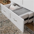 Monroe Solid Wood Frame Full Size Murphy Bed Chest with Mattress in White