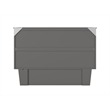 Monroe Full Wood Murphy Bed Chest with Mattress & Charging Station in Gray
