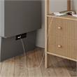 Monroe Full Wood Murphy Bed Chest with Mattress & Charging Station in Gray