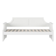 AFI Cambridge Mid-Century Solid Wood Twin Daybed with Curved Backboard in White