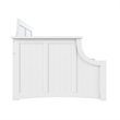 AFI Cambridge Mid-Century Solid Wood Twin Daybed with Curved Backboard in White