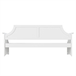 AFI Cambridge Mid-Century Solid Wood Twin Daybed with Curved Backboard in White