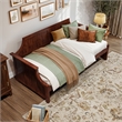 AFI Cambridge Mid-Century Solid Wood Twin Daybed with Curved Backboard in Walnut