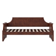AFI Cambridge Mid-Century Solid Wood Twin Daybed with Curved Backboard in Walnut