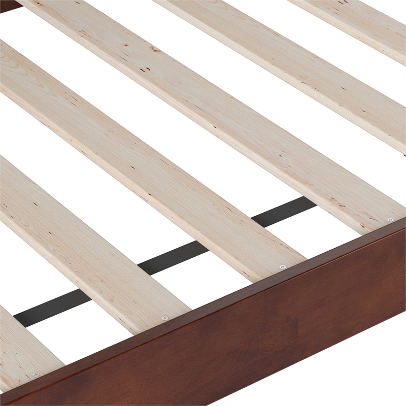 AFI Cambridge Mid-Century Solid Wood Twin Daybed with Curved Backboard in Walnut