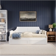 AFI Cambridge Mid-Century Solid Wood Daybed with Twin Trundle in White