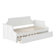 AFI Cambridge Mid-Century Solid Wood Daybed with Twin Trundle in White