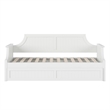 AFI Cambridge Mid-Century Solid Wood Daybed with Twin Trundle in White