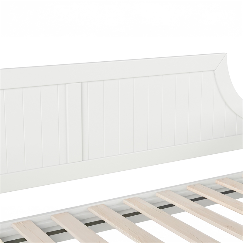 AFI Cambridge Mid-Century Solid Wood Daybed with Twin Trundle in White
