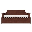 AFI Cambridge Mid-Century Solid Wood Daybed with Twin Trundle in Walnut