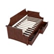 AFI Cambridge Mid-Century Solid Wood Twin Daybed with Set of 2 Drawers in Walnut