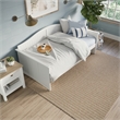 AFI Nantucket Mid-Century Modern Solid Wood Twin Daybed in White