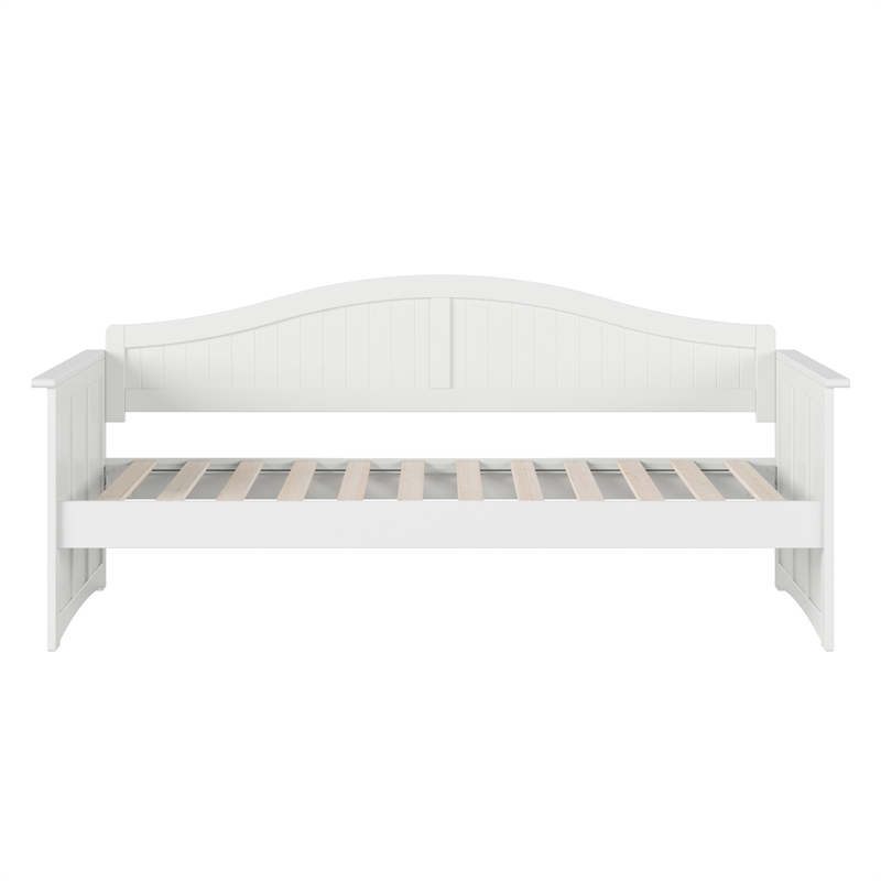 AFI Nantucket Mid-Century Modern Solid Wood Twin Daybed in White