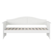 AFI Nantucket Mid-Century Modern Solid Wood Twin Daybed in White