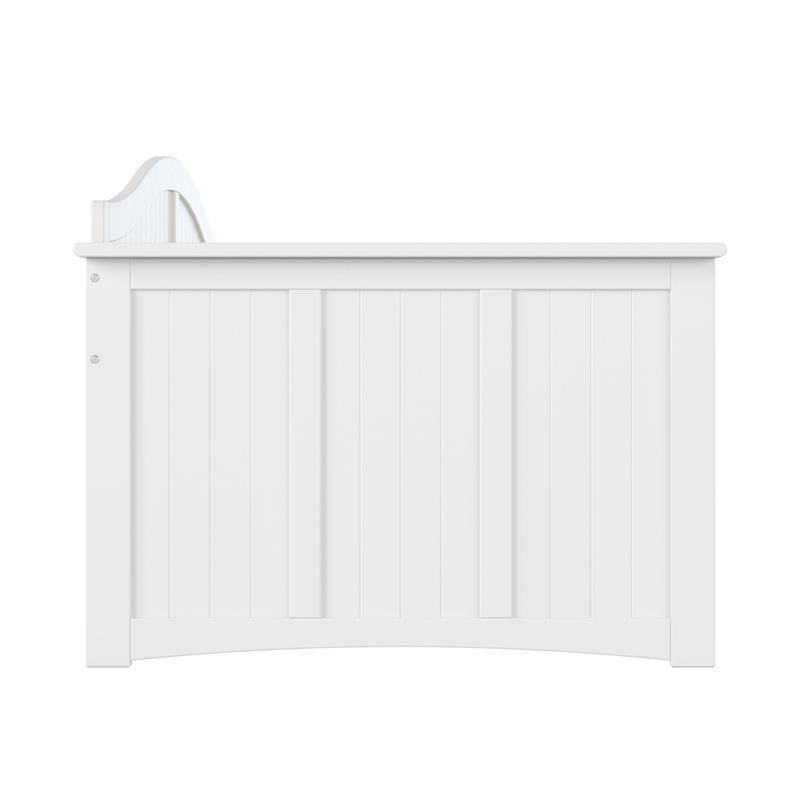 AFI Nantucket Mid-Century Modern Solid Wood Twin Daybed in White