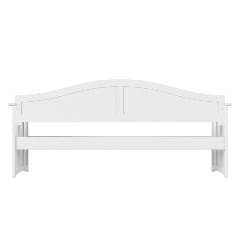 AFI Nantucket Mid-Century Modern Solid Wood Twin Daybed in White