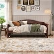 AFI Nantucket Mid-Century Solid Wood Twin Daybed in Walnut