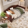 AFI Nantucket Mid-Century Solid Wood Twin Daybed in Walnut