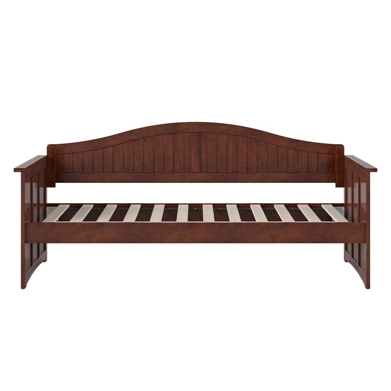 AFI Nantucket Mid-Century Solid Wood Twin Daybed in Walnut