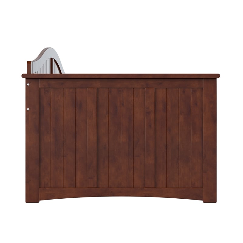 AFI Nantucket Mid-Century Solid Wood Twin Daybed in Walnut