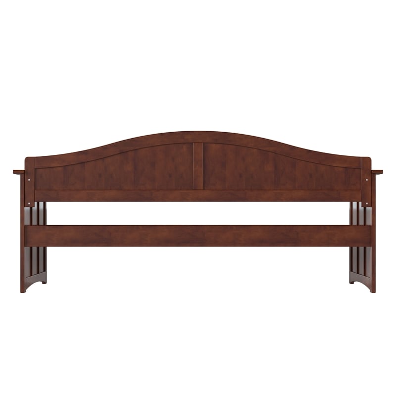 AFI Nantucket Mid-Century Solid Wood Twin Daybed in Walnut