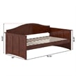 AFI Nantucket Mid-Century Solid Wood Twin Daybed in Walnut