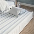 AFI Nantucket Mid-Century Solid Wood Twin Daybed with Trundle in White