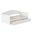 AFI Nantucket Mid-Century Solid Wood Twin Daybed with Trundle in White