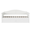AFI Nantucket Mid-Century Solid Wood Twin Daybed with Trundle in White