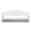 AFI Nantucket Mid-Century Solid Wood Twin Daybed with Trundle in White