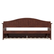 AFI Nantucket Mid-Century Solid Wood Twin Daybed with Twin Trundle in Walnut