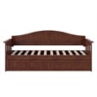 AFI Nantucket Mid-Century Solid Wood Twin Daybed with Twin Trundle in Walnut