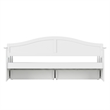 AFI Nantucket Mid-Century Solid Wood Twin Daybed with Set of 2 Drawers in White