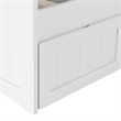 AFI Nantucket Mid-Century Solid Wood Twin Daybed with Set of 2 Drawers in White
