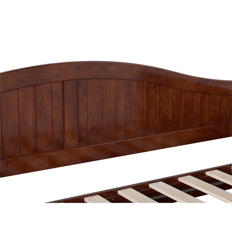 AFI Nantucket Mid-Century Solid Wood Twin Daybed with Set of 2 Drawers in Walnut