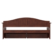 AFI Nantucket Mid-Century Solid Wood Twin Daybed with Set of 2 Drawers in Walnut
