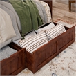 AFI Nantucket Mid-Century Solid Wood Twin Daybed with Set of 2 Drawers in Walnut