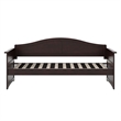 AFI Acadia Mid-Century Solid Wood Twin Daybed with Back Board in Espresso