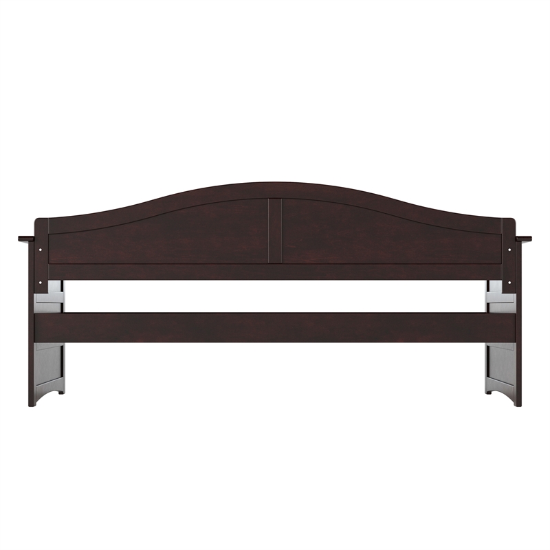 AFI Acadia Mid-Century Solid Wood Twin Daybed with Back Board in Espresso