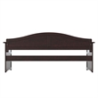 AFI Acadia Mid-Century Solid Wood Twin Daybed with Back Board in Espresso