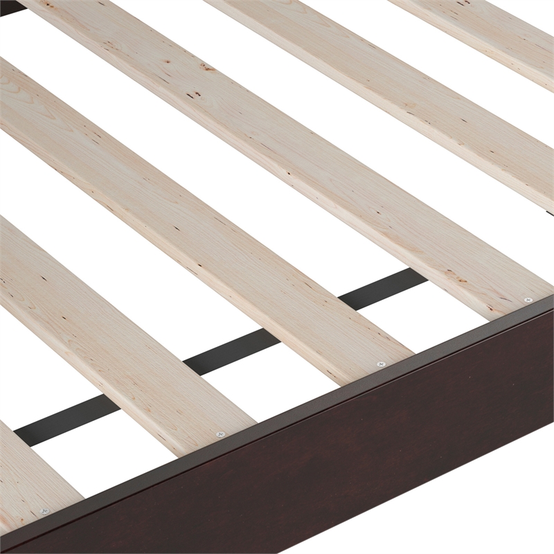 AFI Acadia Mid-Century Solid Wood Twin Daybed with Back Board in Espresso