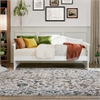 AFI Acadia Mid-Century Solid Wood Twin Daybed with Back Board in White