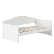 AFI Acadia Mid-Century Solid Wood Twin Daybed with Back Board in White