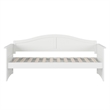 AFI Acadia Mid-Century Solid Wood Twin Daybed with Back Board in White