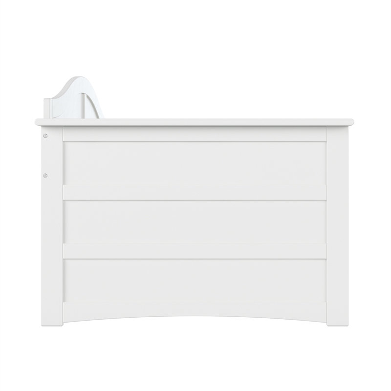 AFI Acadia Mid-Century Solid Wood Twin Daybed with Back Board in White