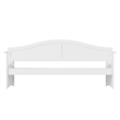 AFI Acadia Mid-Century Solid Wood Twin Daybed with Back Board in White