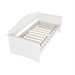 AFI Acadia Mid-Century Solid Wood Twin Daybed with Back Board in White